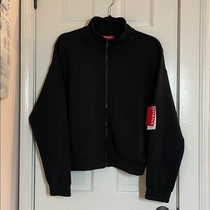 SPANX Black Bomber Jacket